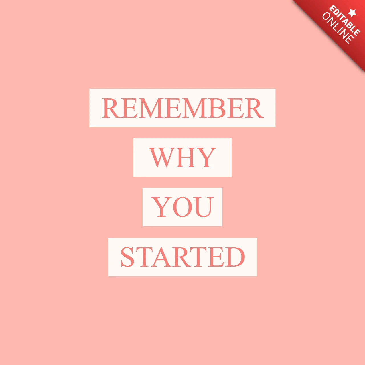 Motiverende herinnering quote instagram post ontwerpsjabloon
