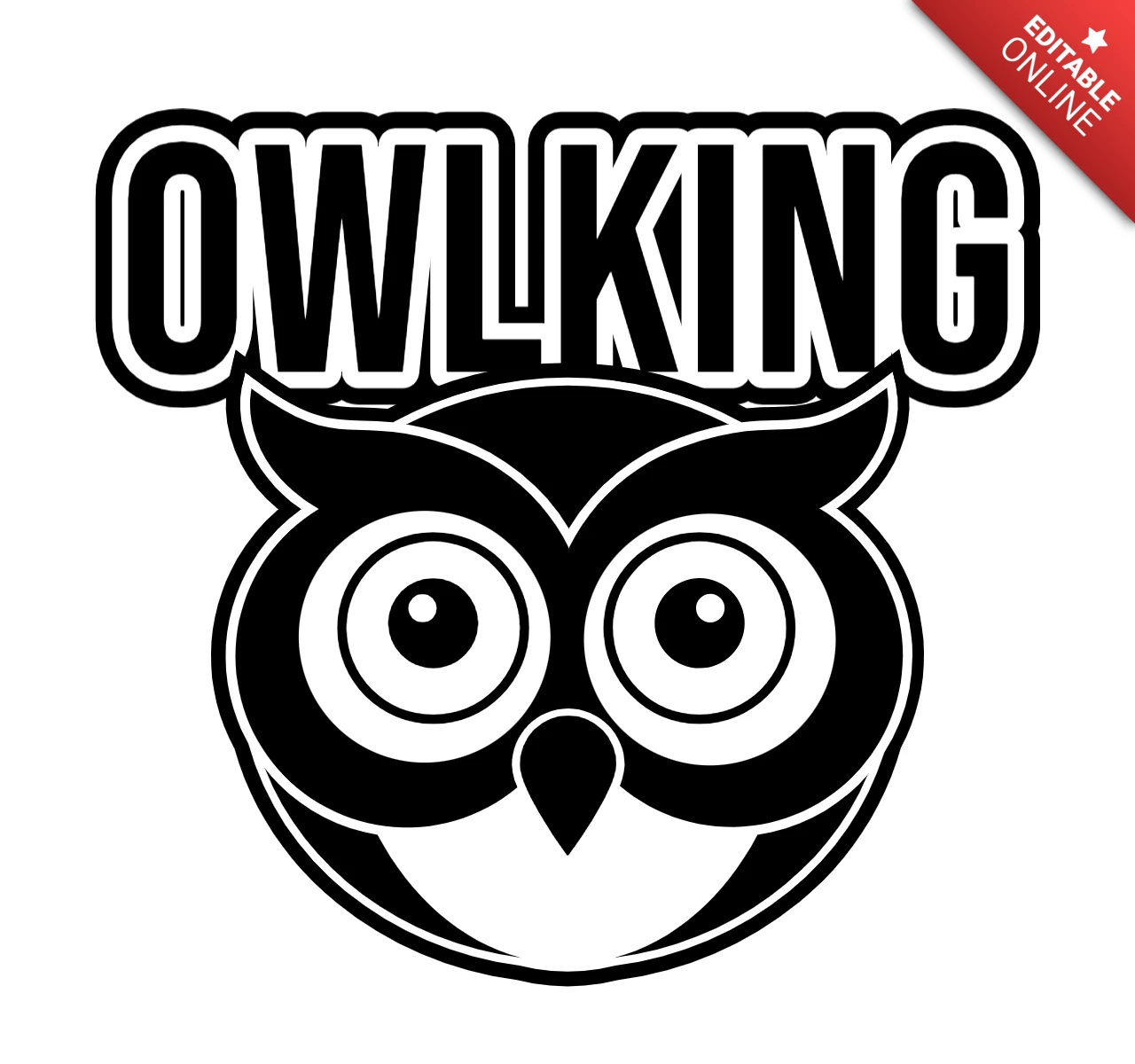 Designvorlage für das Logo des Eulenkönigs