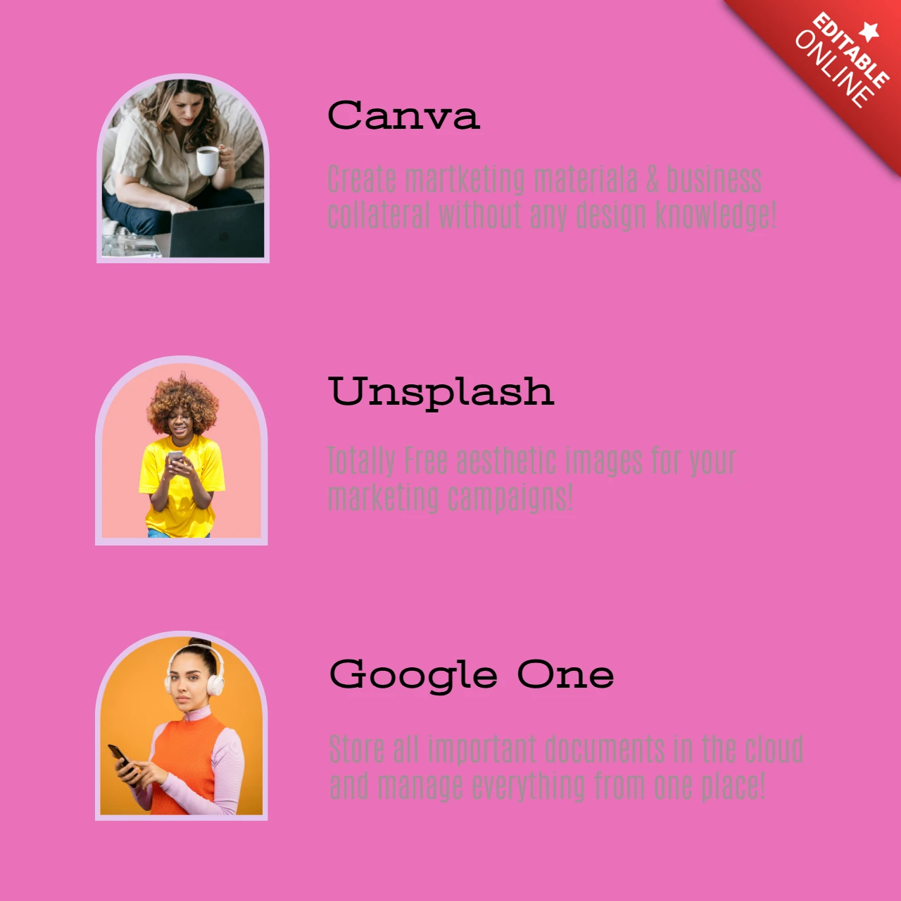 Marketing-Ressourcen hervorheben Instagram Post Design-Vorlage