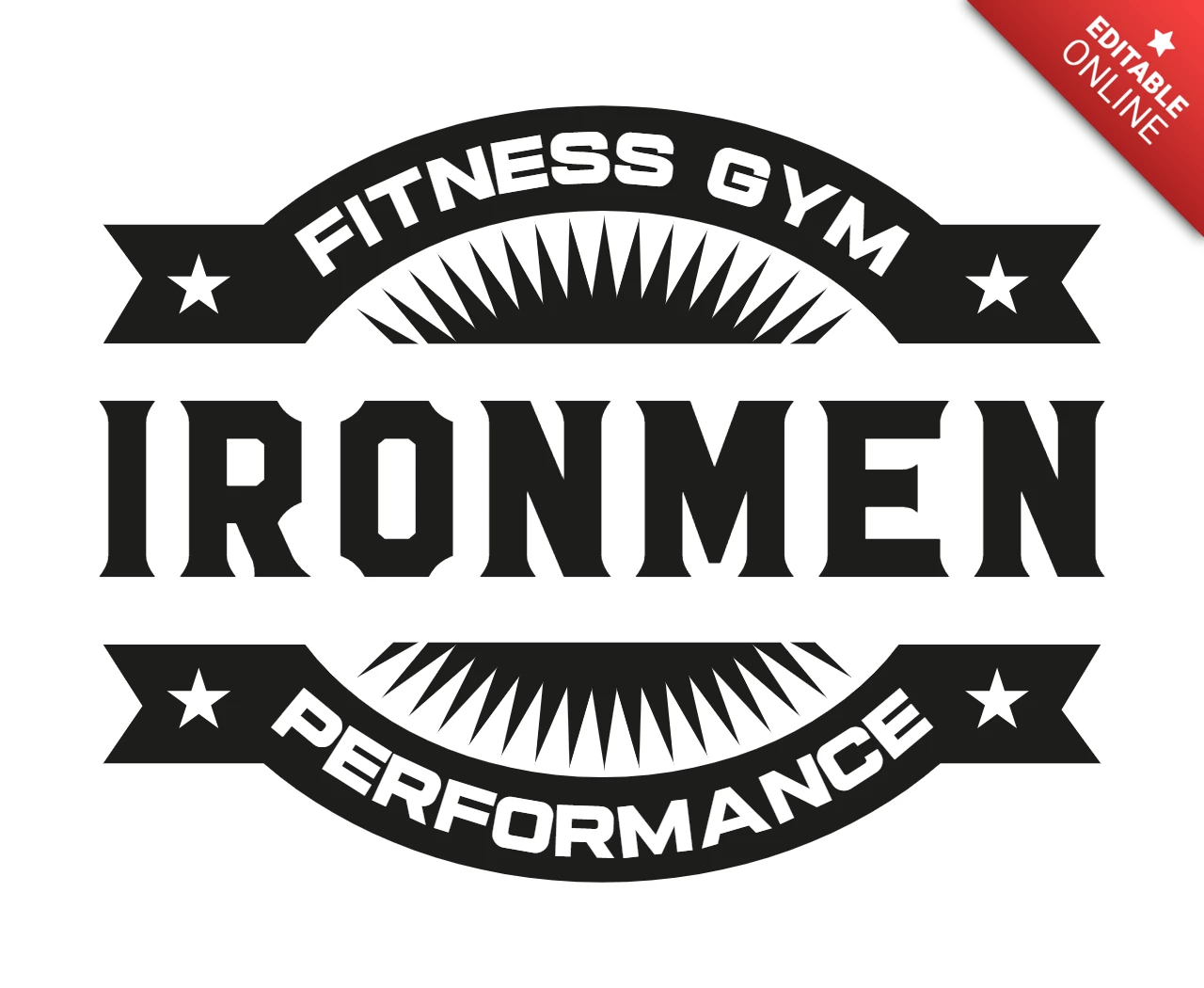 Gym Center Performance Logo Design Template