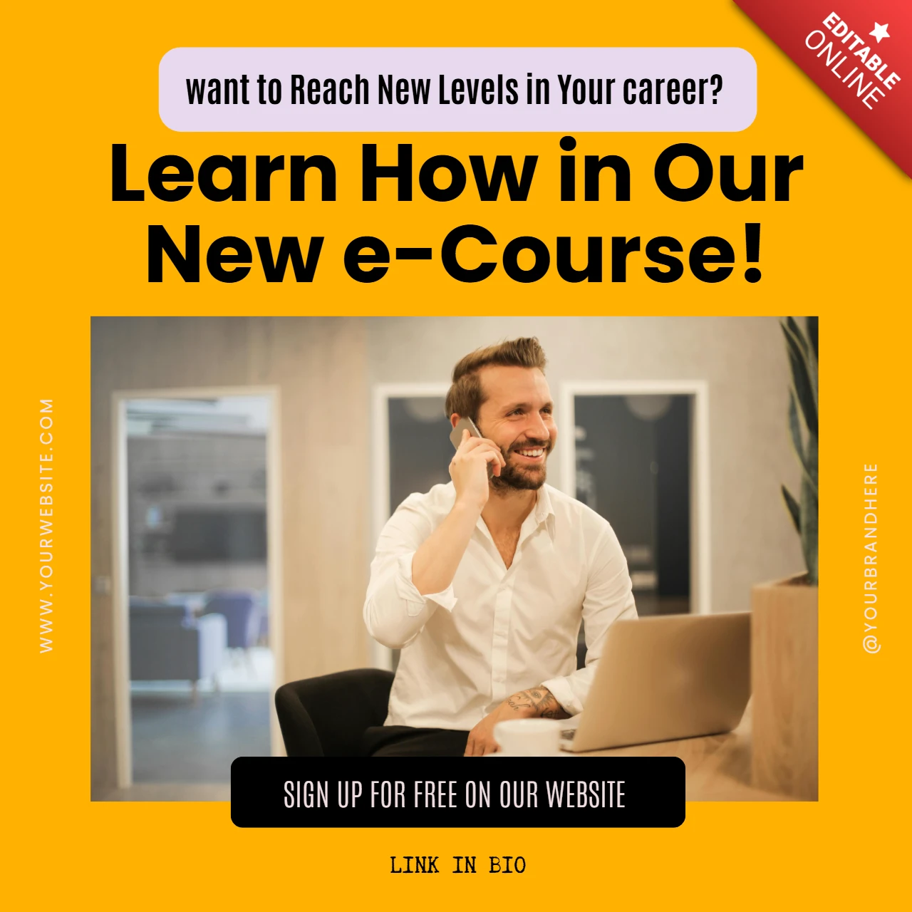 Career Growth e-Course Instagram Post Design Template