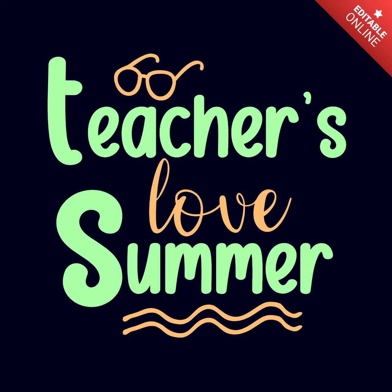 Modelo de design de camiseta "Teachers love summer" (Os professores adoram o verão)