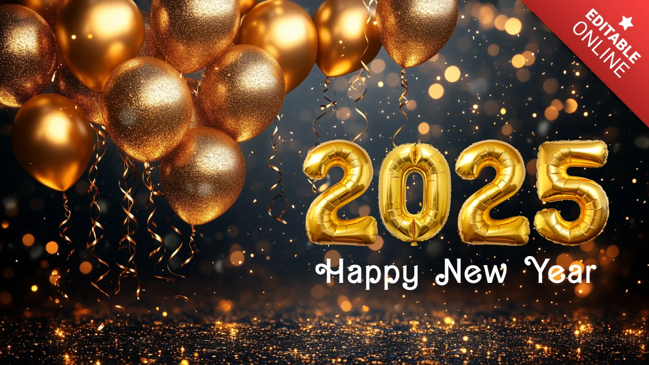 2025 neujahrsfeier design vorlage