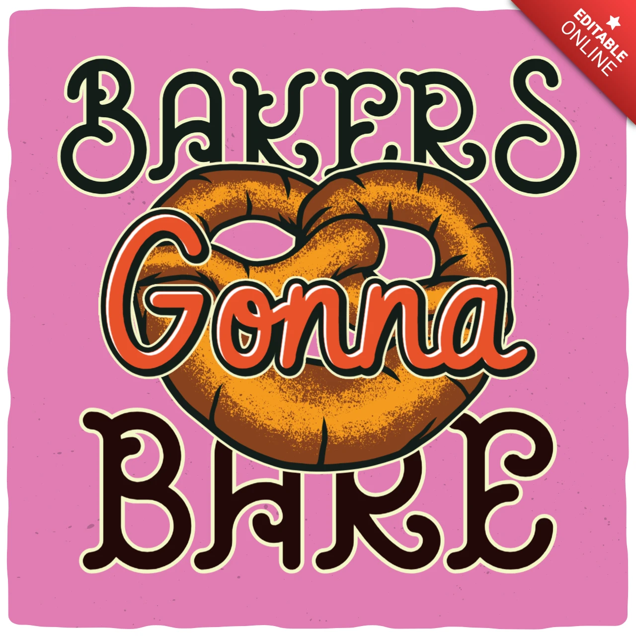 Bäcker werden backen brezel t-shirt design vorlage