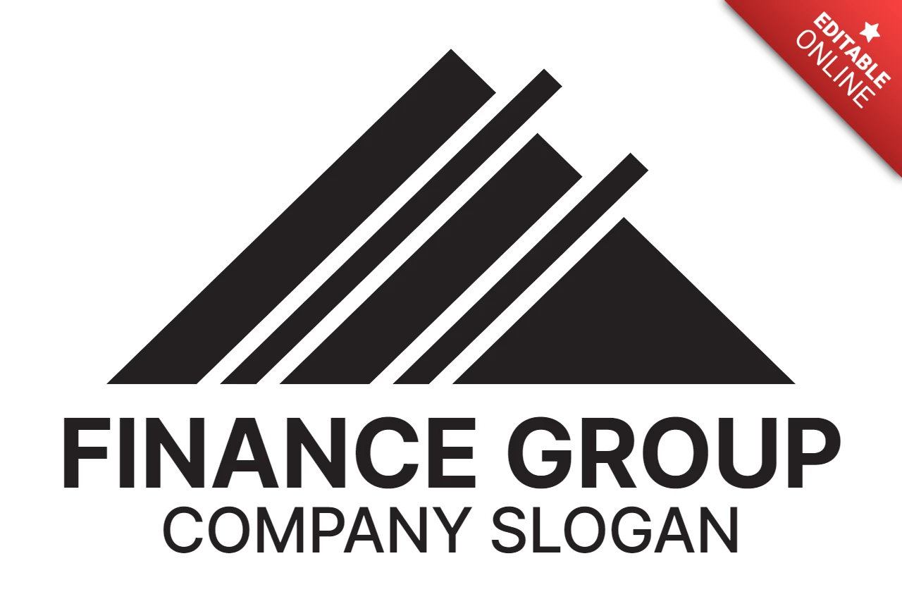 Plantilla de diseño de logotipo de grupo financiero negro