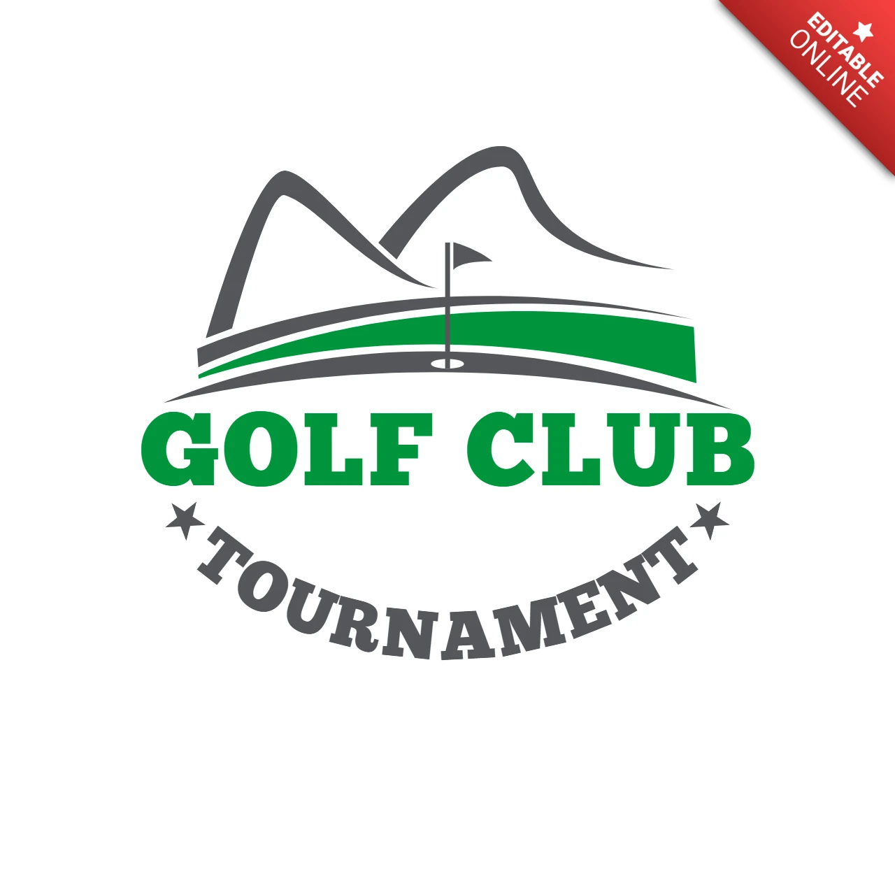 Modèle de logo pour un tournoi de golf