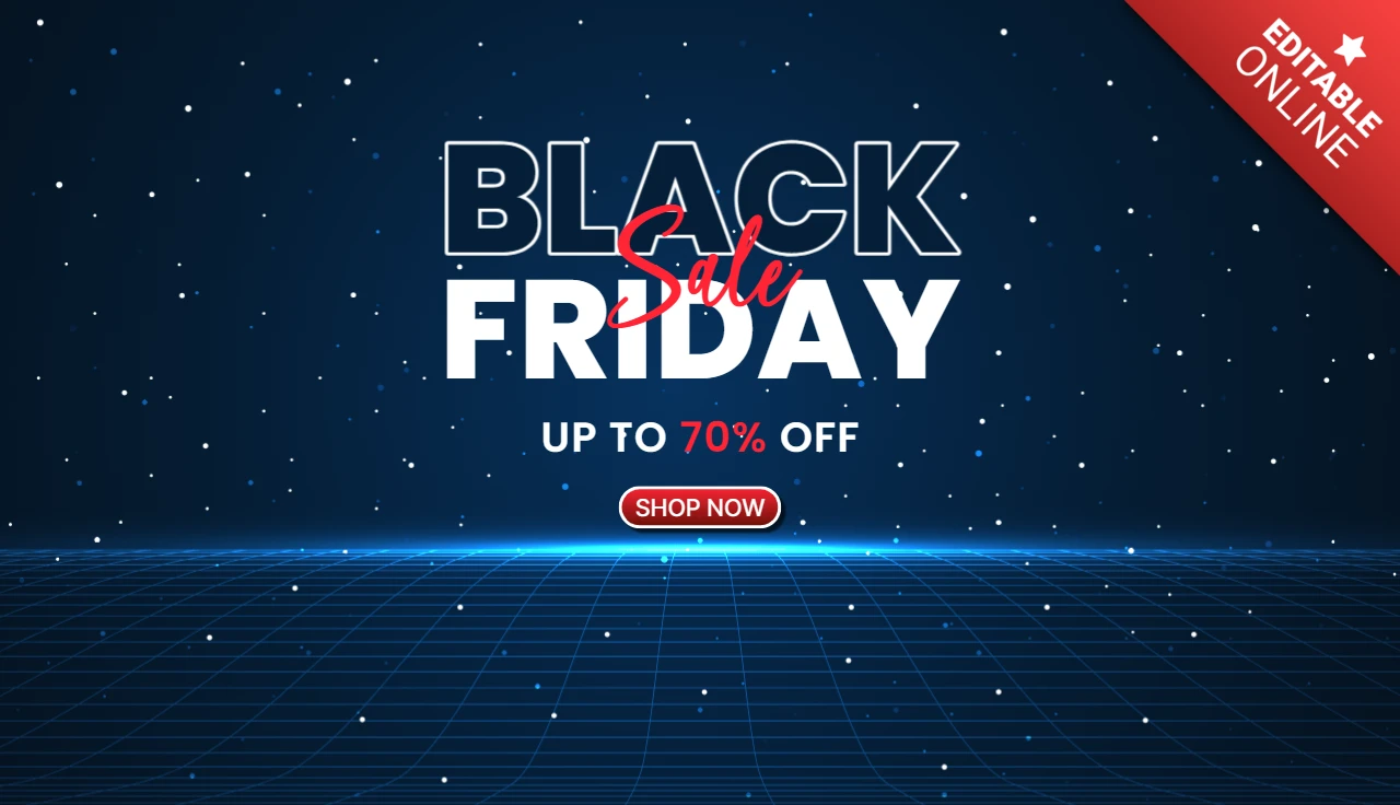Moderne Black Friday Verkaufsvorlage mit fetter Typografie für Werbeflyer
