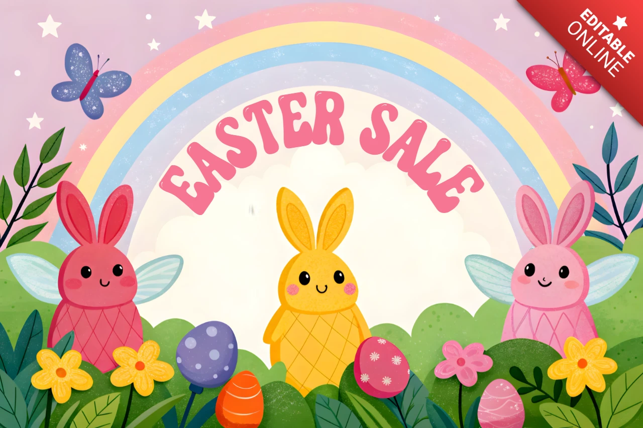 Skurrile Ostern Verkauf Design-Vorlage für festliche Promotionen