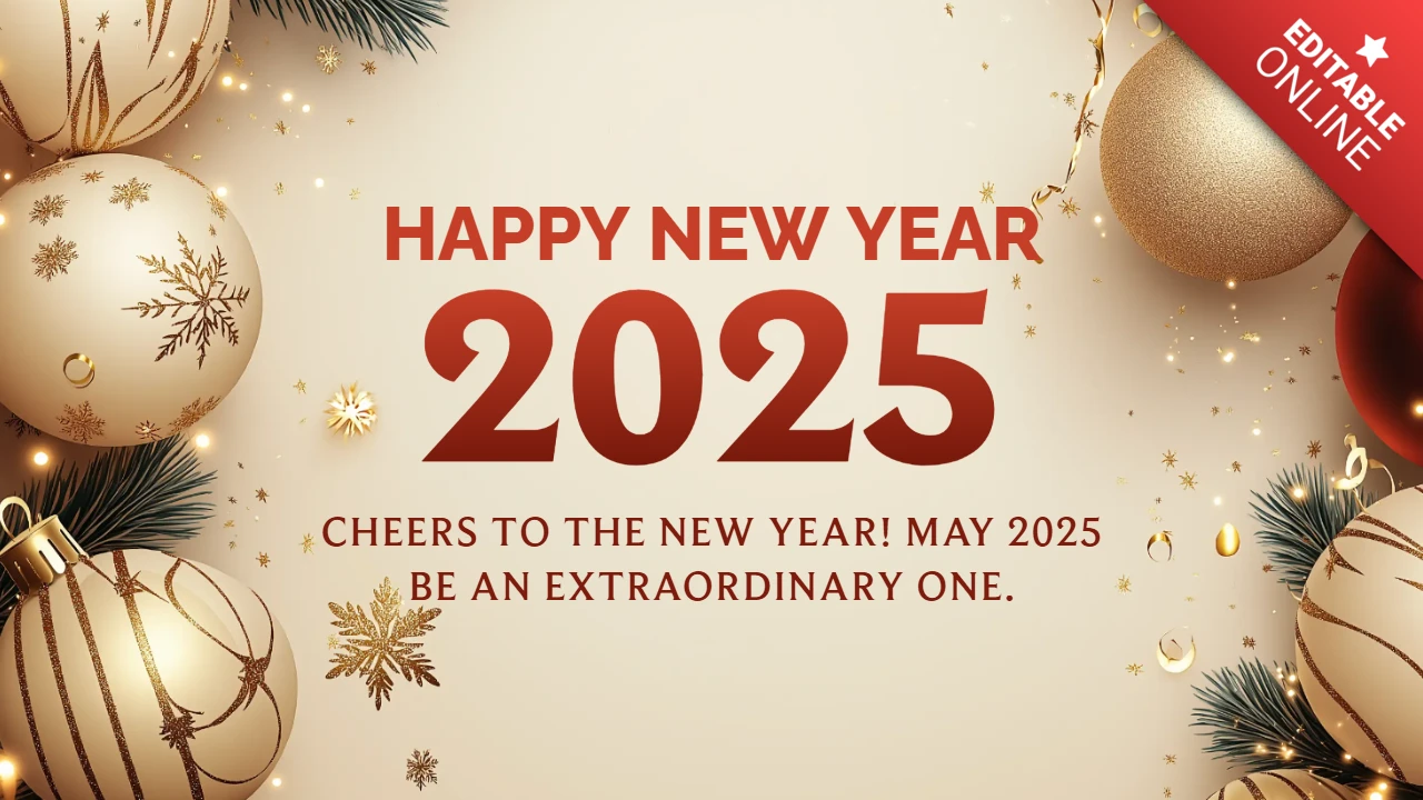 2025 modèle de conception de célébration festive et vibrante du nouvel an