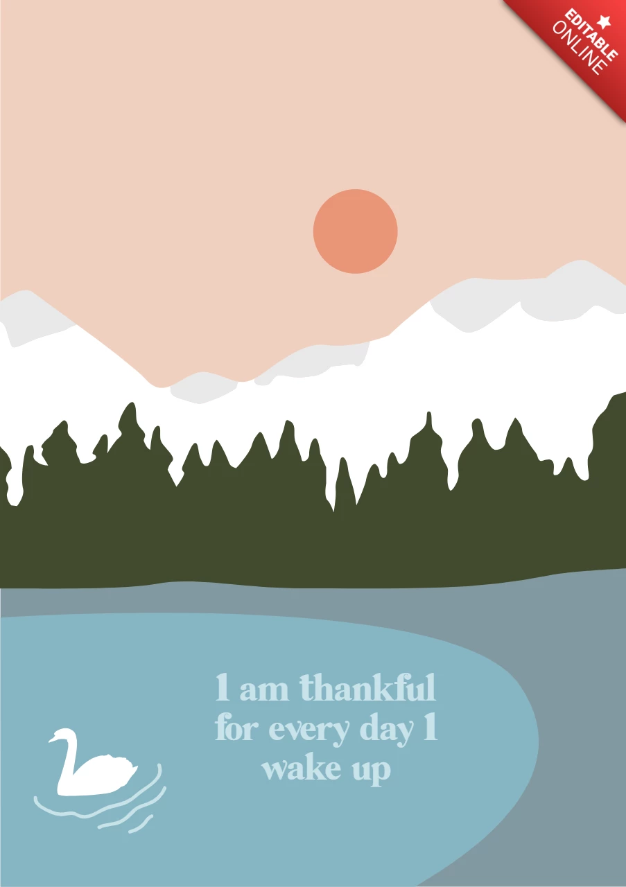 Gratitude Flat Retro Poster