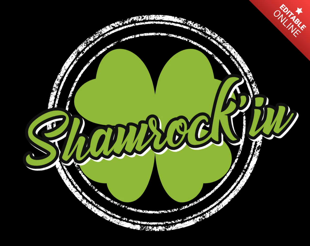 Shamrock'in ontwerpsjabloon voor St. Patrick's Day kleding