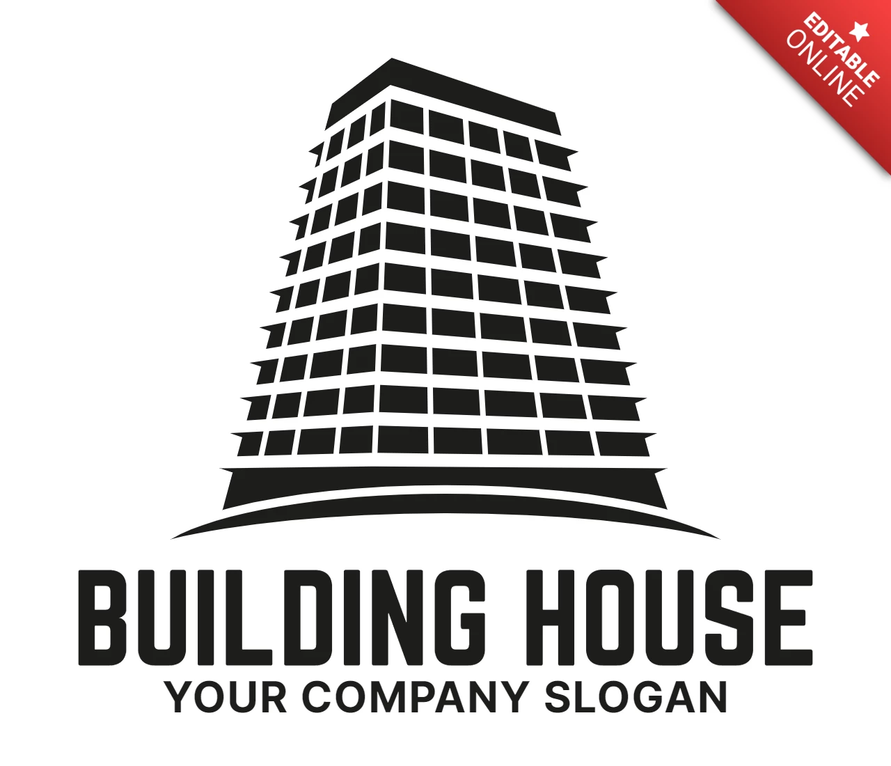 Emlak şirketi binası logo tasarım şablonu