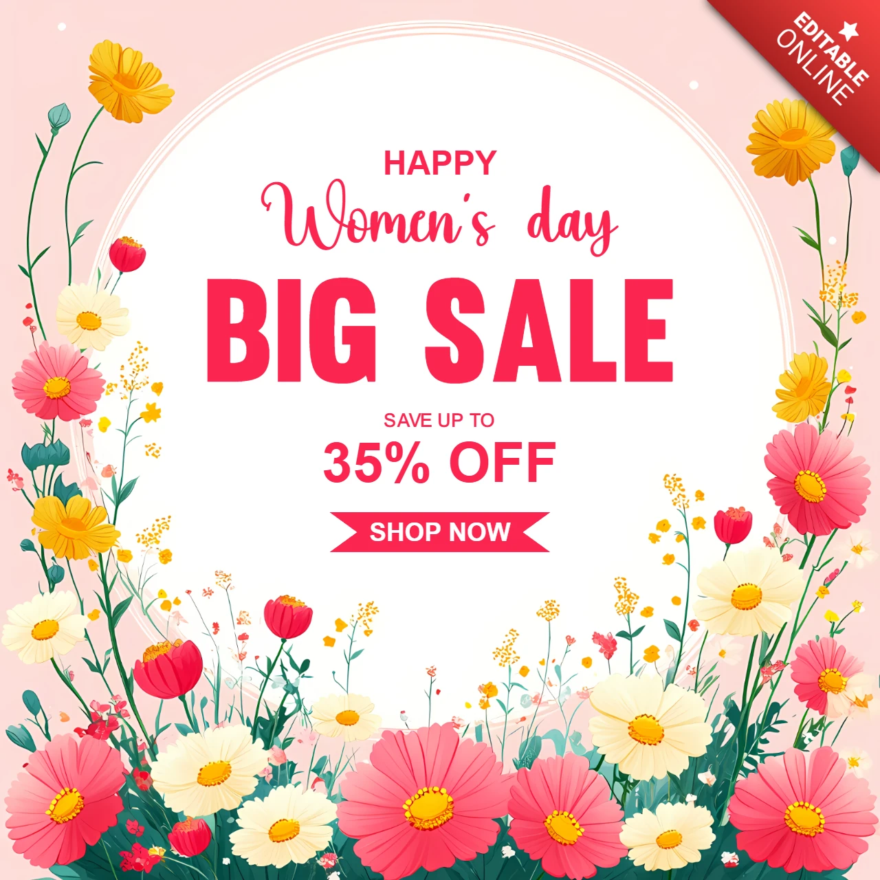 Happy Women's Day Sale Design Instagram Template