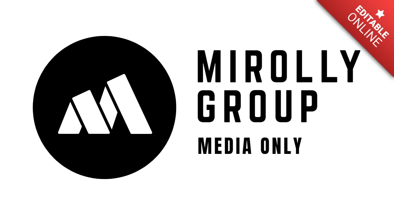 Modello di logo per la lettera m del gruppo Mirolly
