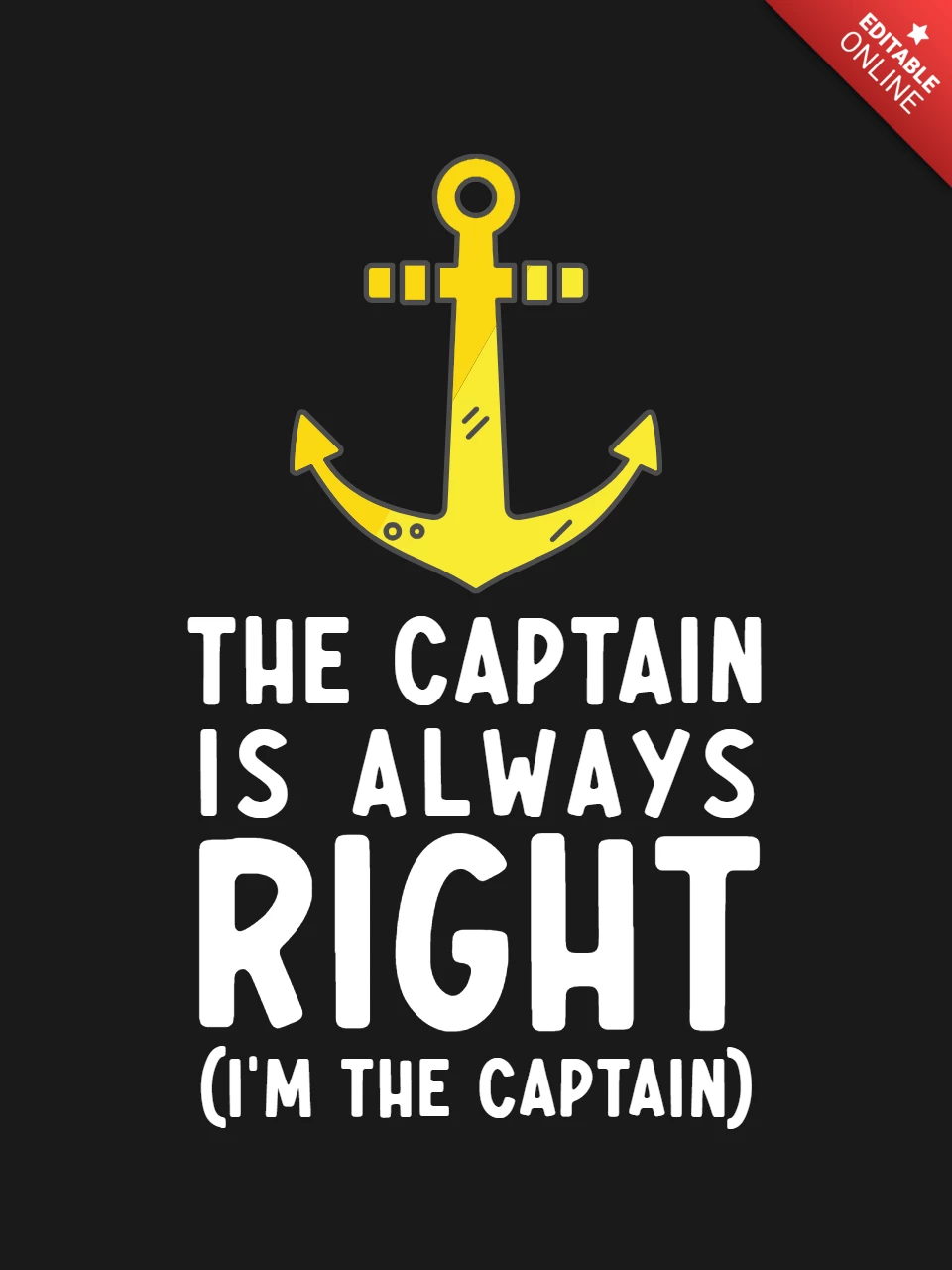 Marine Anchor T-shirt Template Design