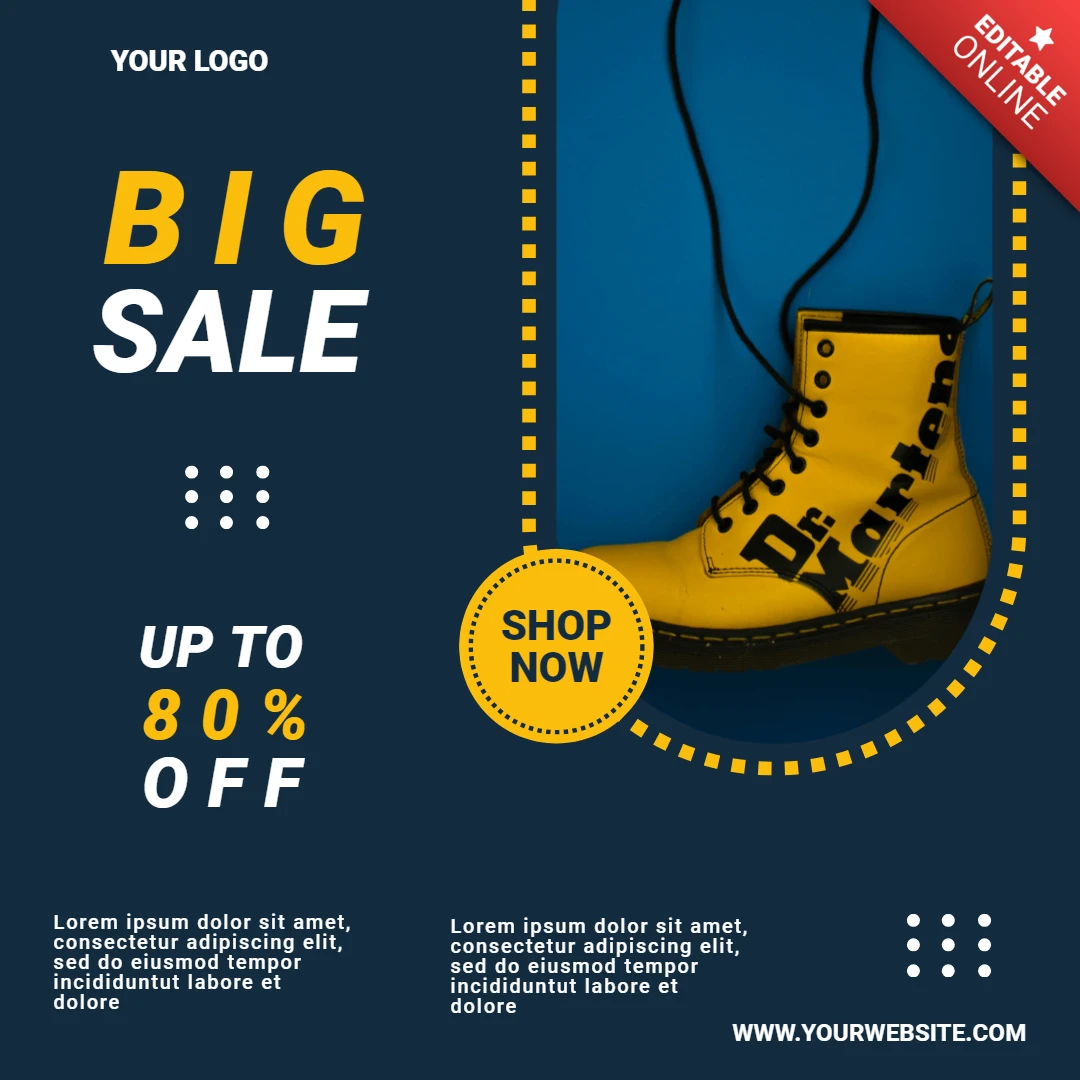 Modelo de design de postagem de instagram de tênis streetwear em promoção