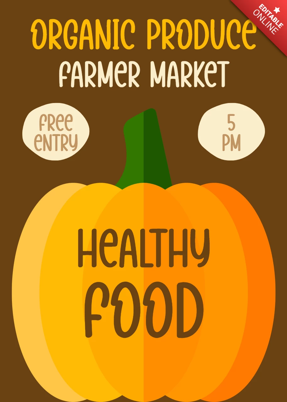 Organic Produce Healthy Food Flyer Template Design