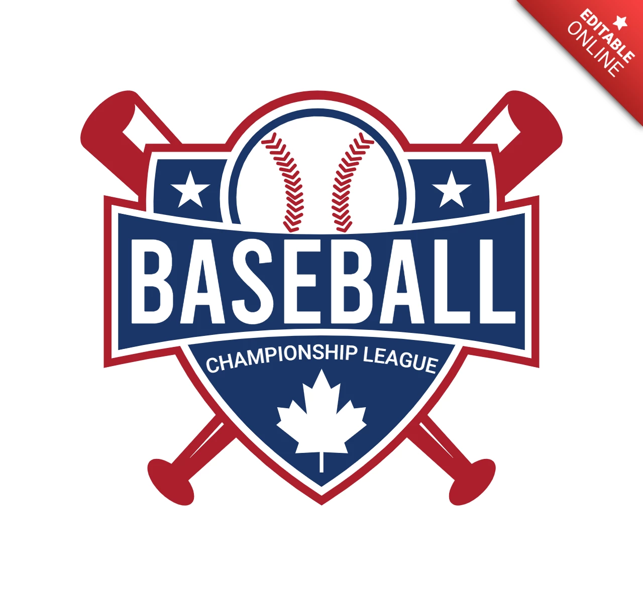 Plantilla de diseño de logotipo deportivo de campeonato de torneo de club de béisbol