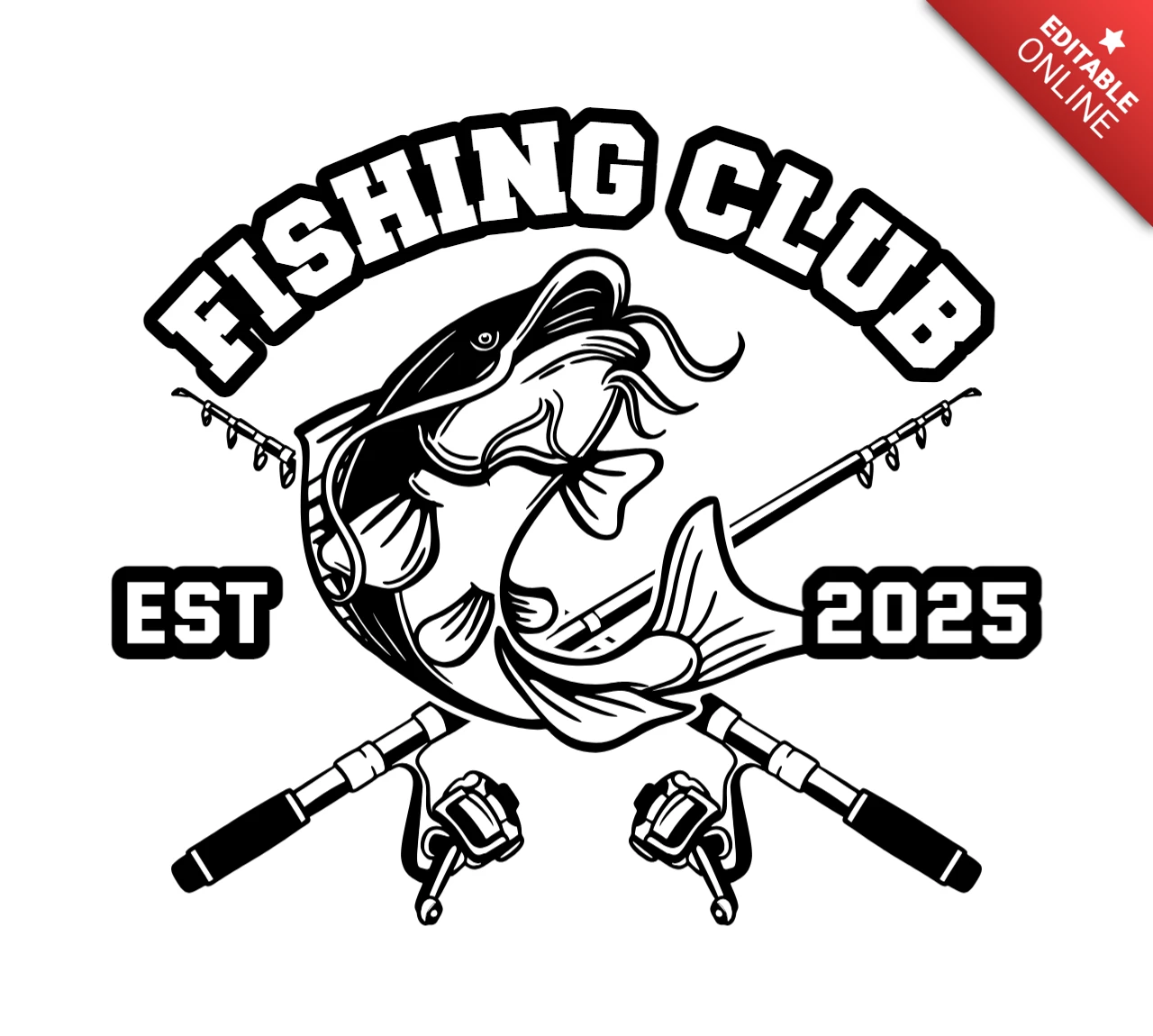 Fishing Cub Logo Design Template