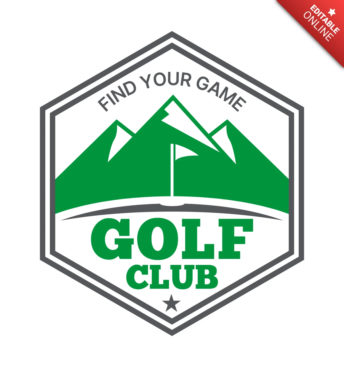 Golf club logo design Vorlage