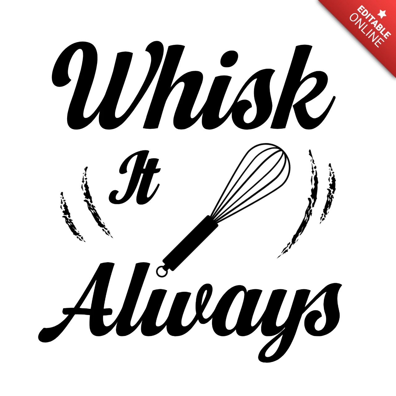 Modelo de design de camiseta "Whisk it always baking