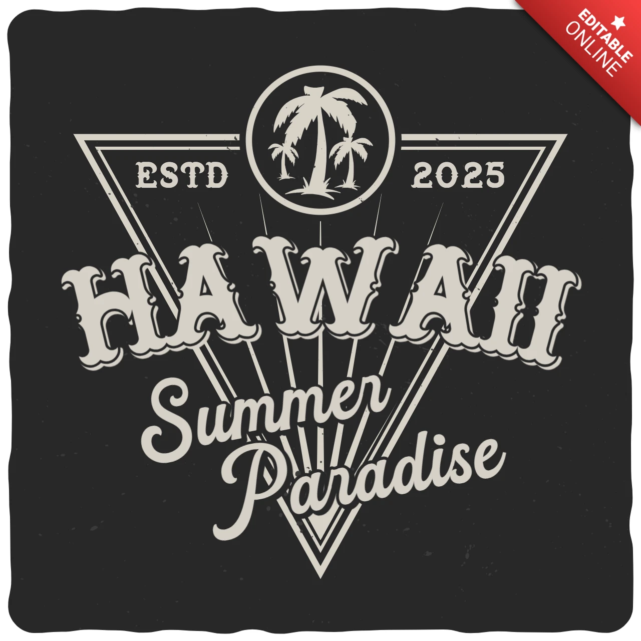 Modello di t-shirt Hawaii summer paradise