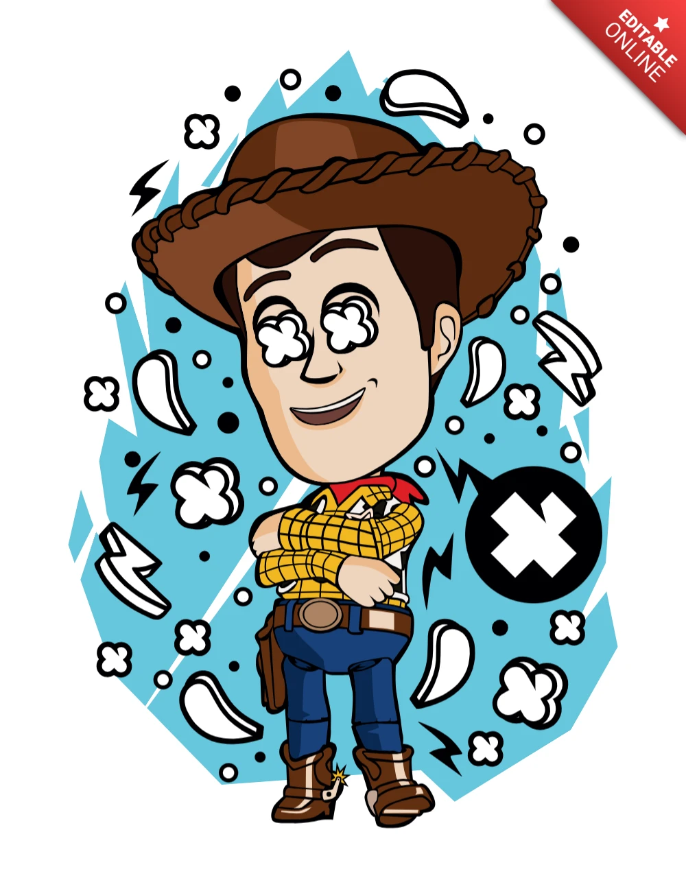 Woody Cartoon Character Design Template