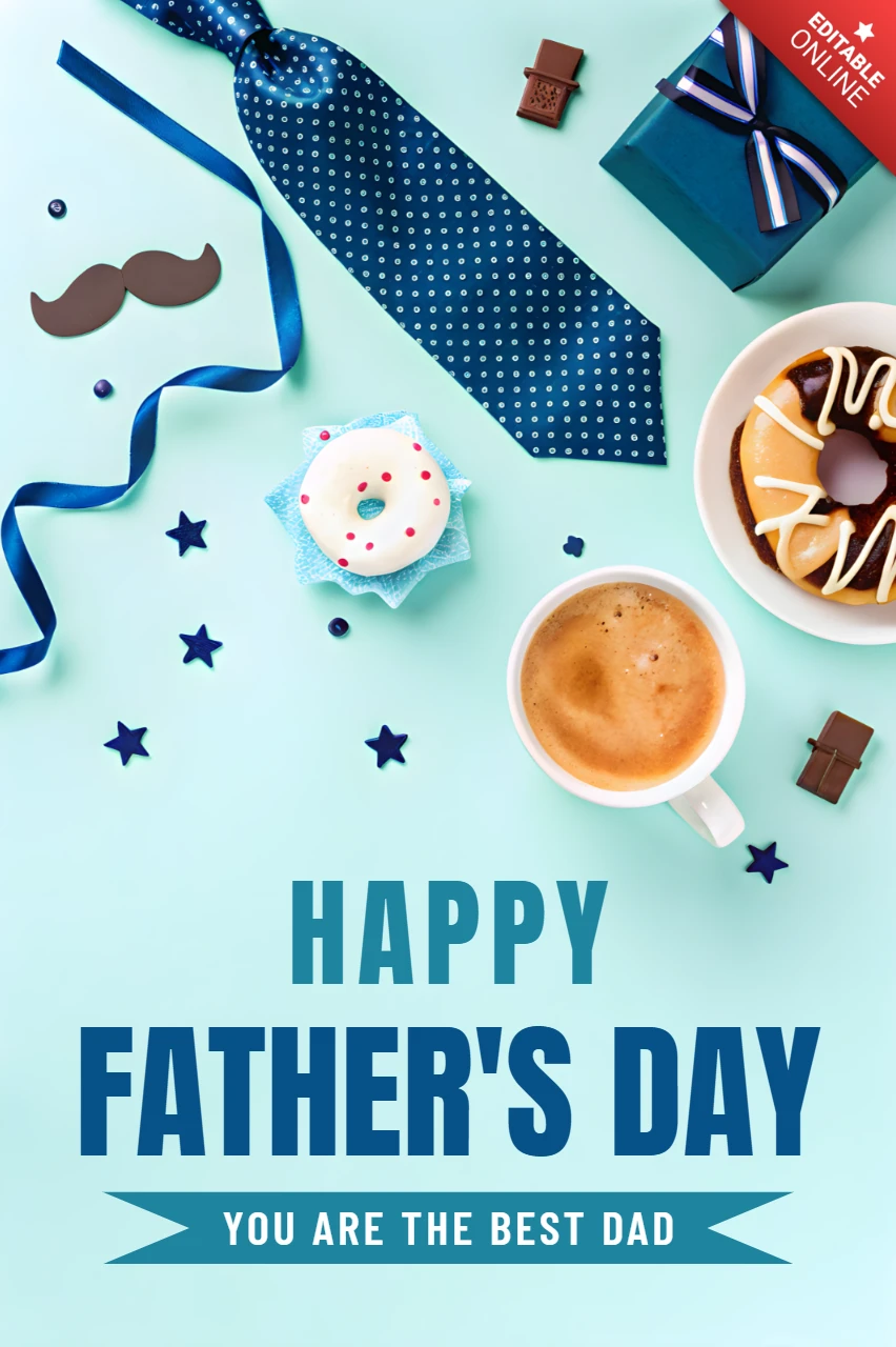 Father's Day Celebration Template: Cheerful Design for Dads