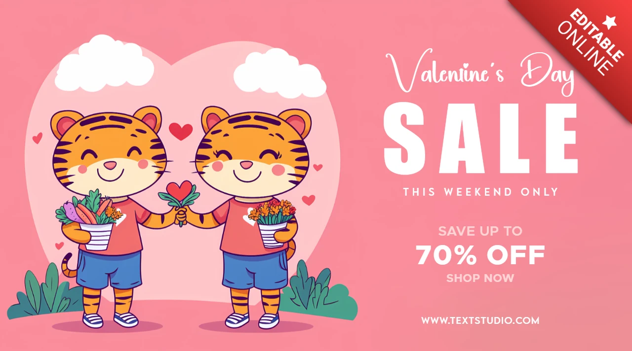 Valentinstag Verkauf Designvorlage für Promotionen
