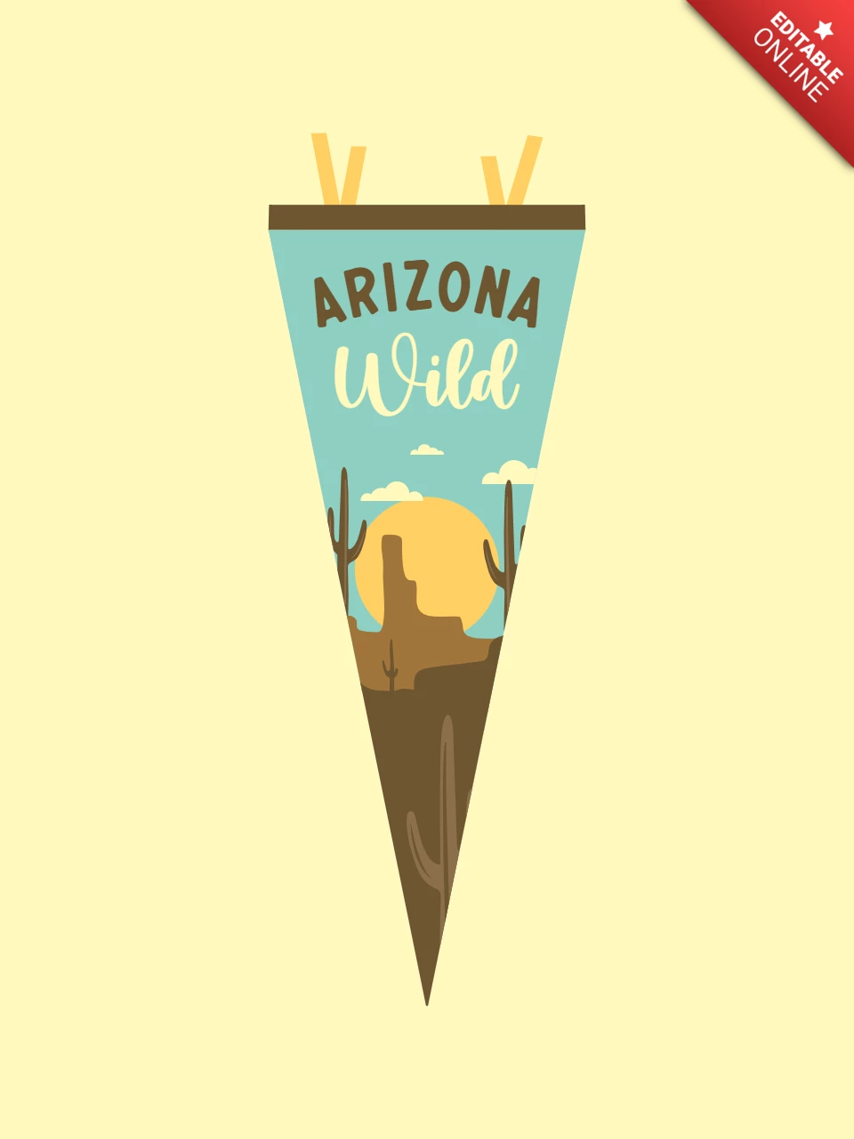 Arizona wild flama tişört şablon tasarımı