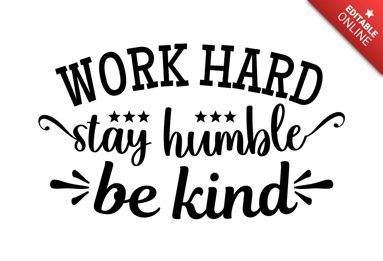 Szablon inspirującej koszulki Work Hard