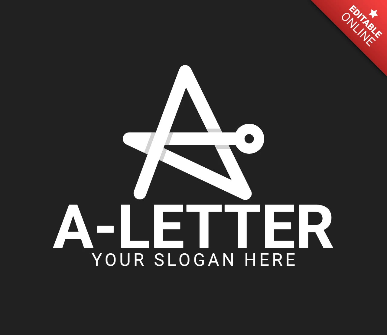 Letter a tech logo tasarım şablonu