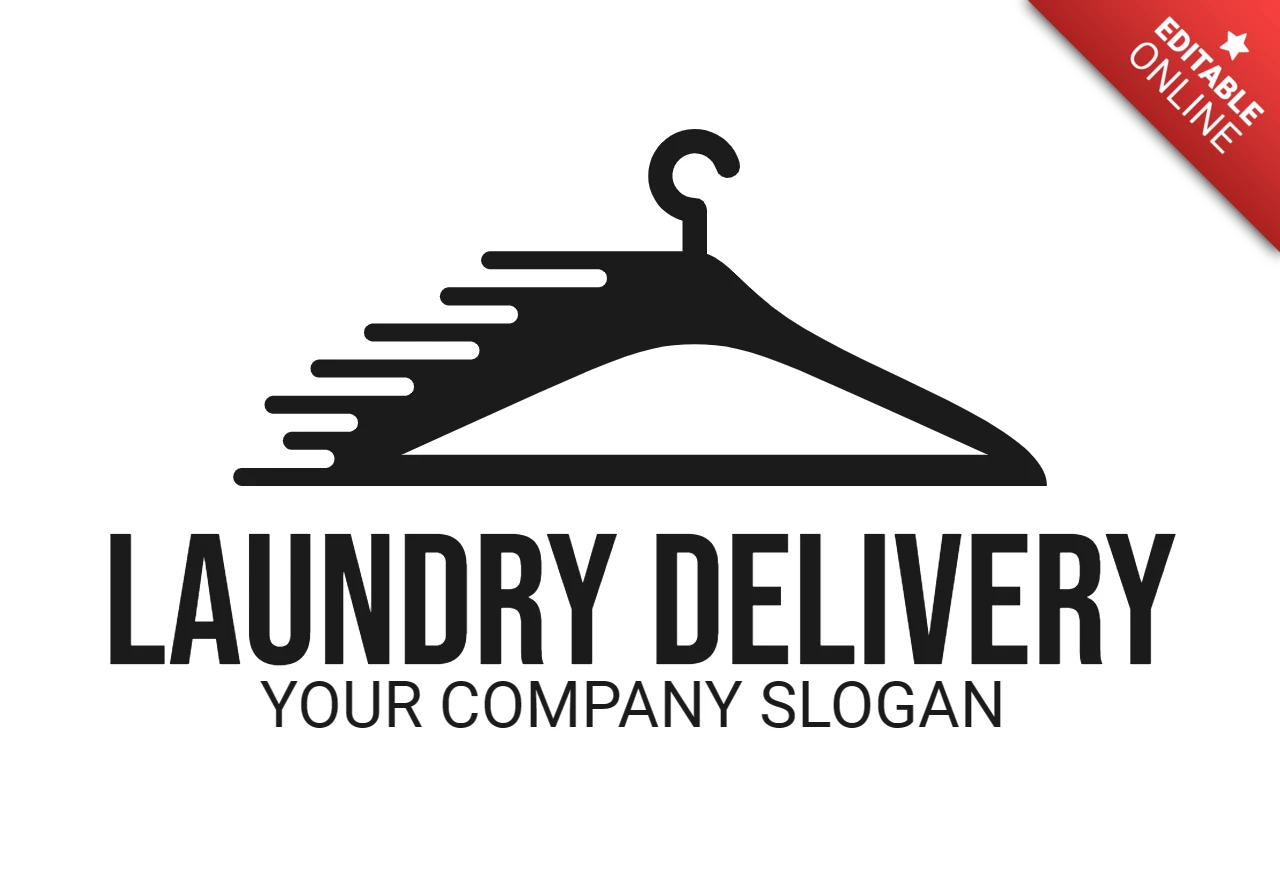 Wäschelieferung Logo Design Vorlage
