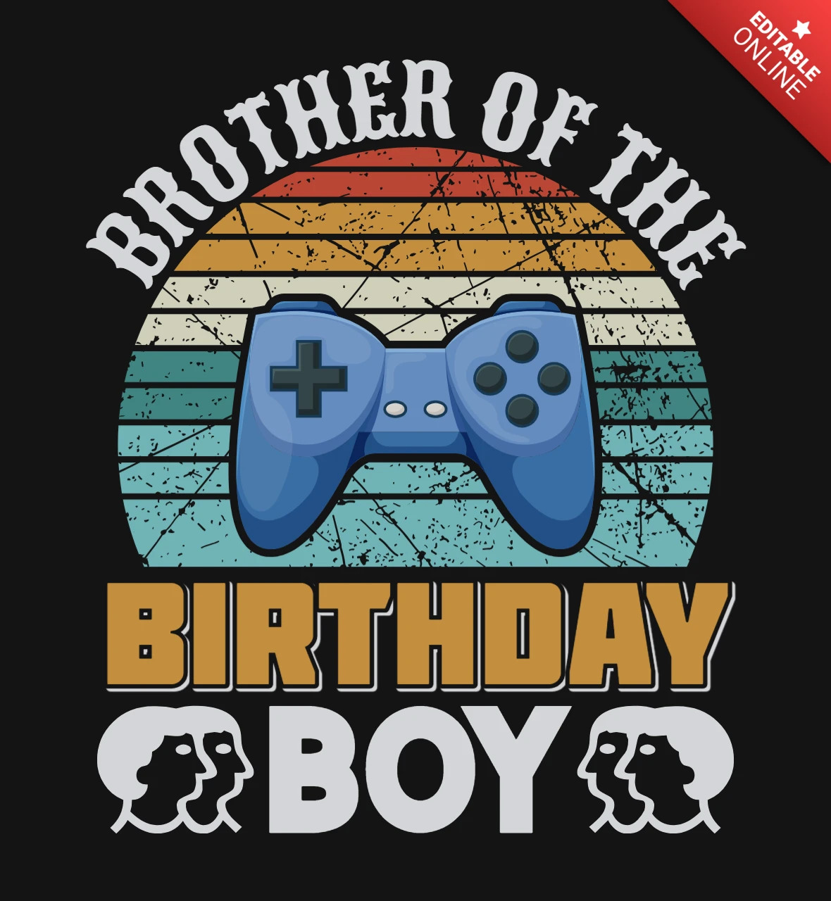 La famille de l'enfant qui fête son anniversaire est un modèle de t-shirt avec des citations sur les jeux vidéo