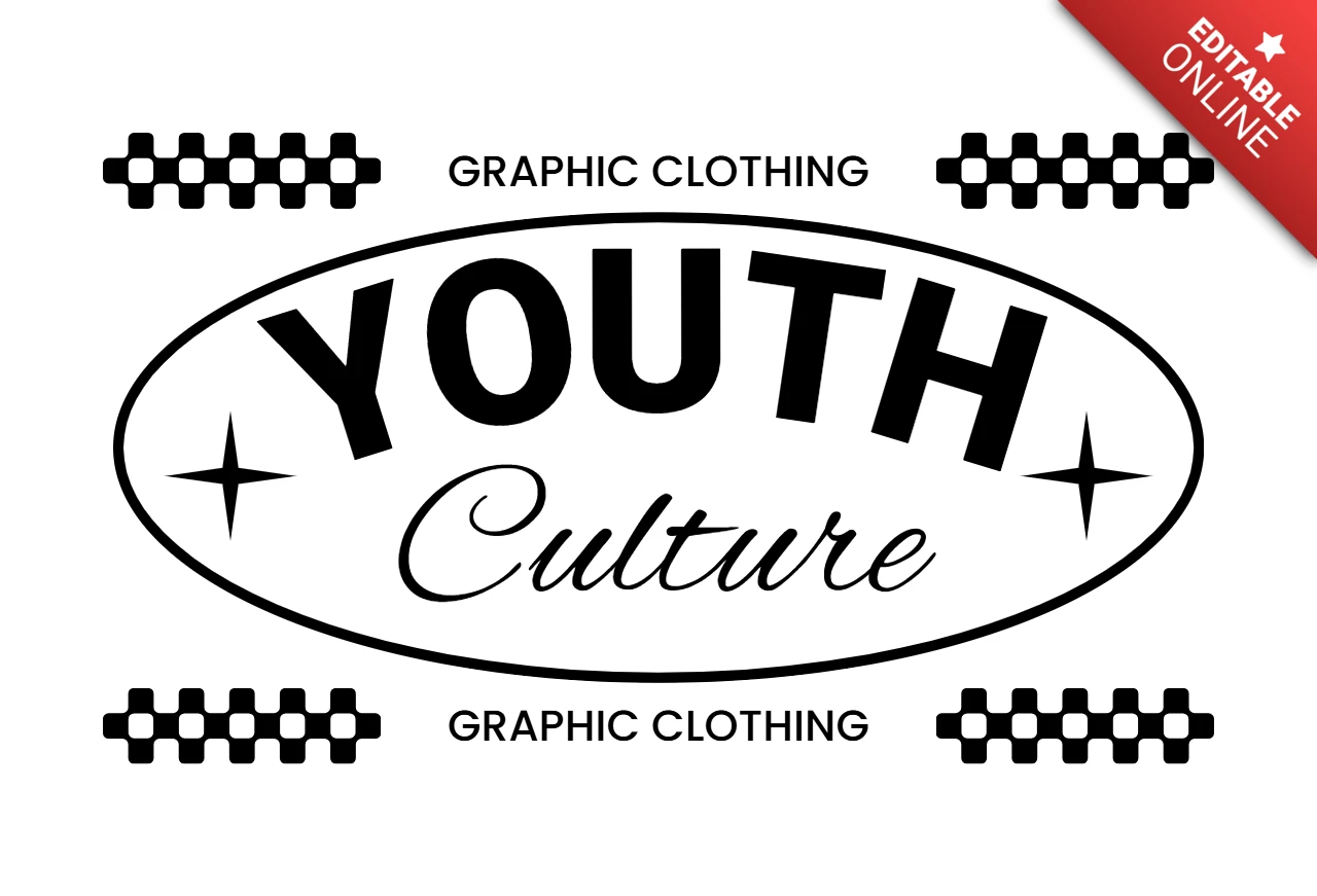Jugendkultur Streetwear kursive & fette Typografie mit Rennakzenten T-Shirt-Designvorlage