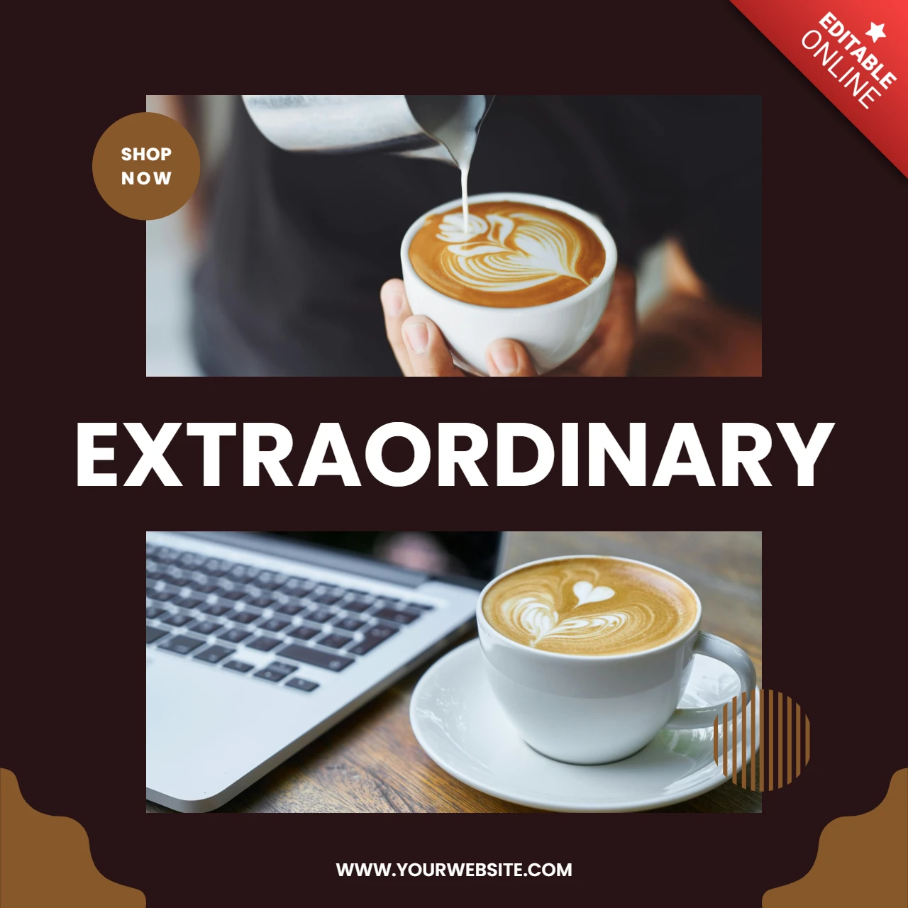 Extraordinary Coffee Instagram Post Design Template