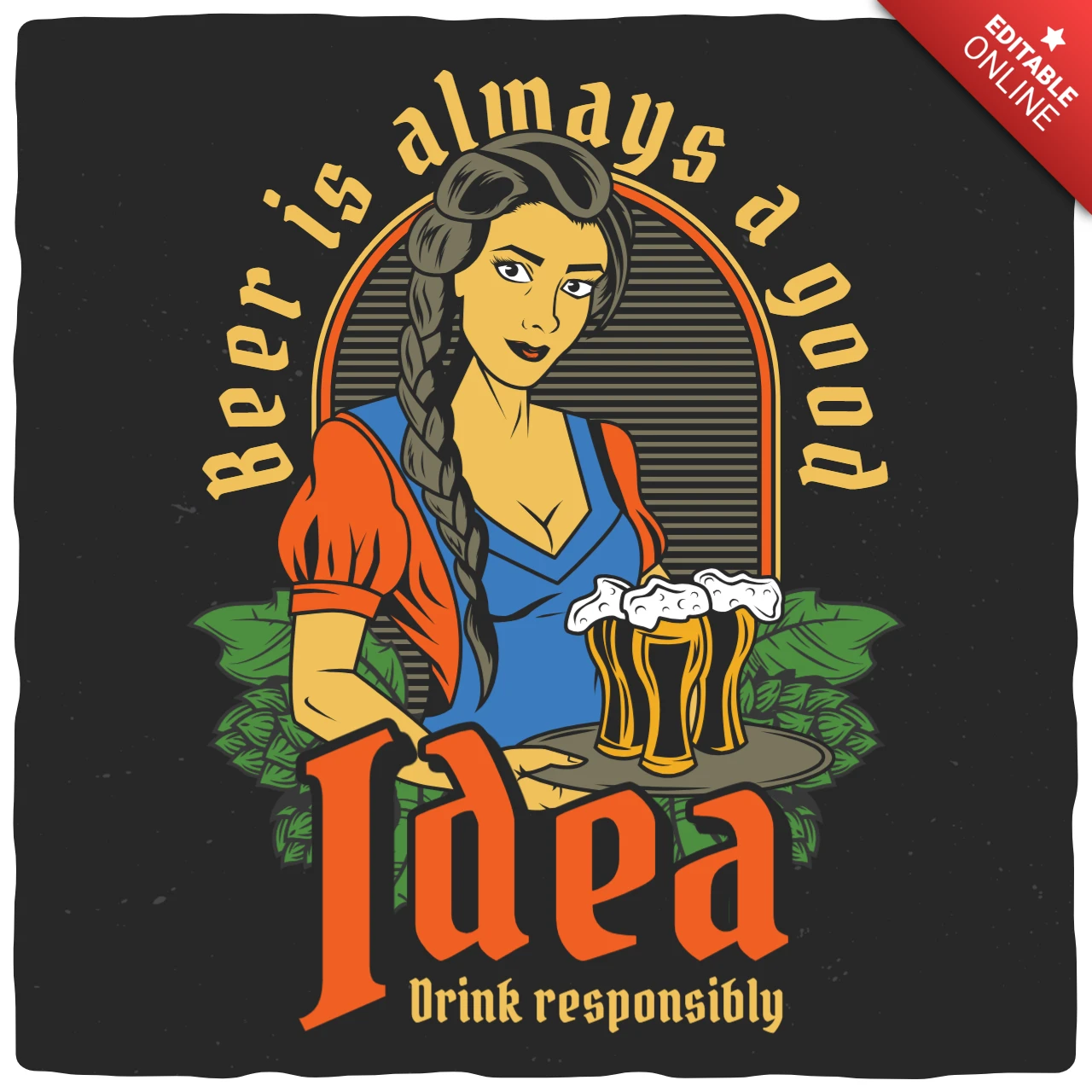 Beer Is Always A Good Idea Girl T-shirt Template