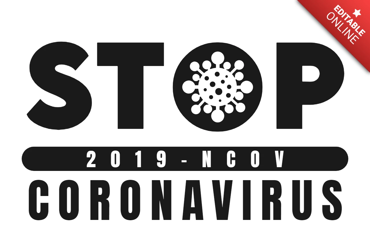 Corona virus Logo Design Template