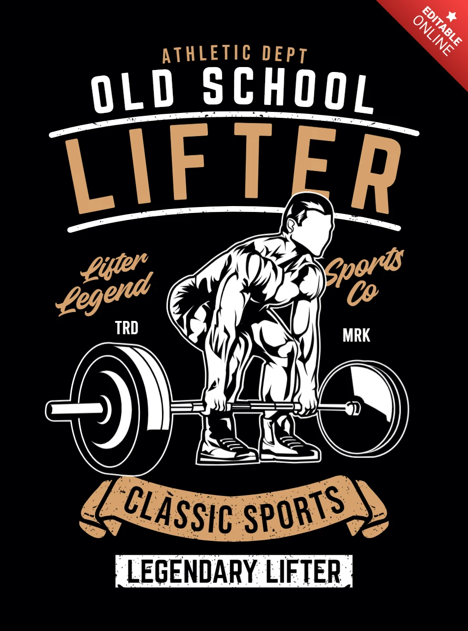 Plantilla de diseño de camiseta vintage Lifter
