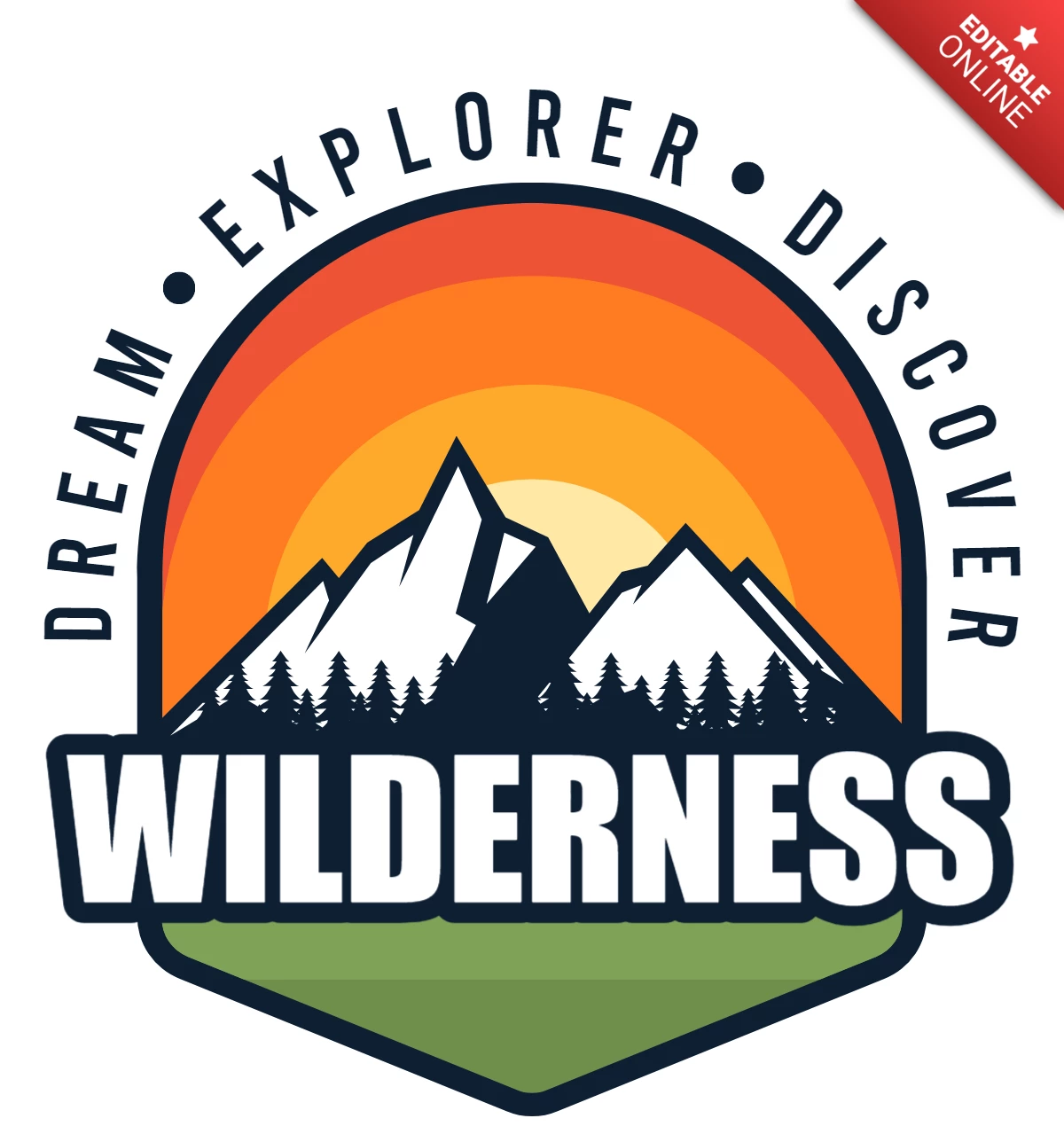Wilderness Adventure Logo Design Template