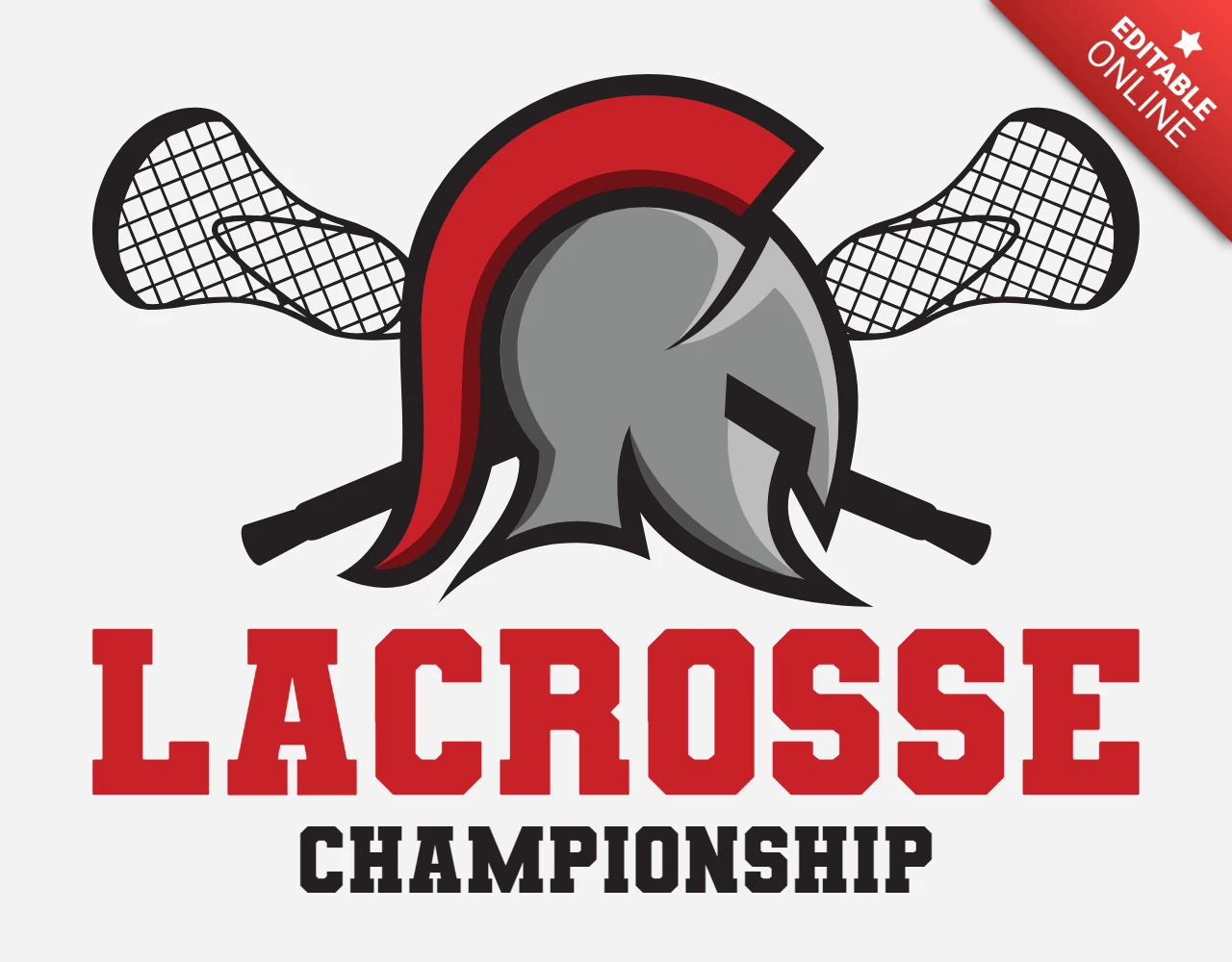 Lacrosse spartanische bunte Logo Design Vorlage