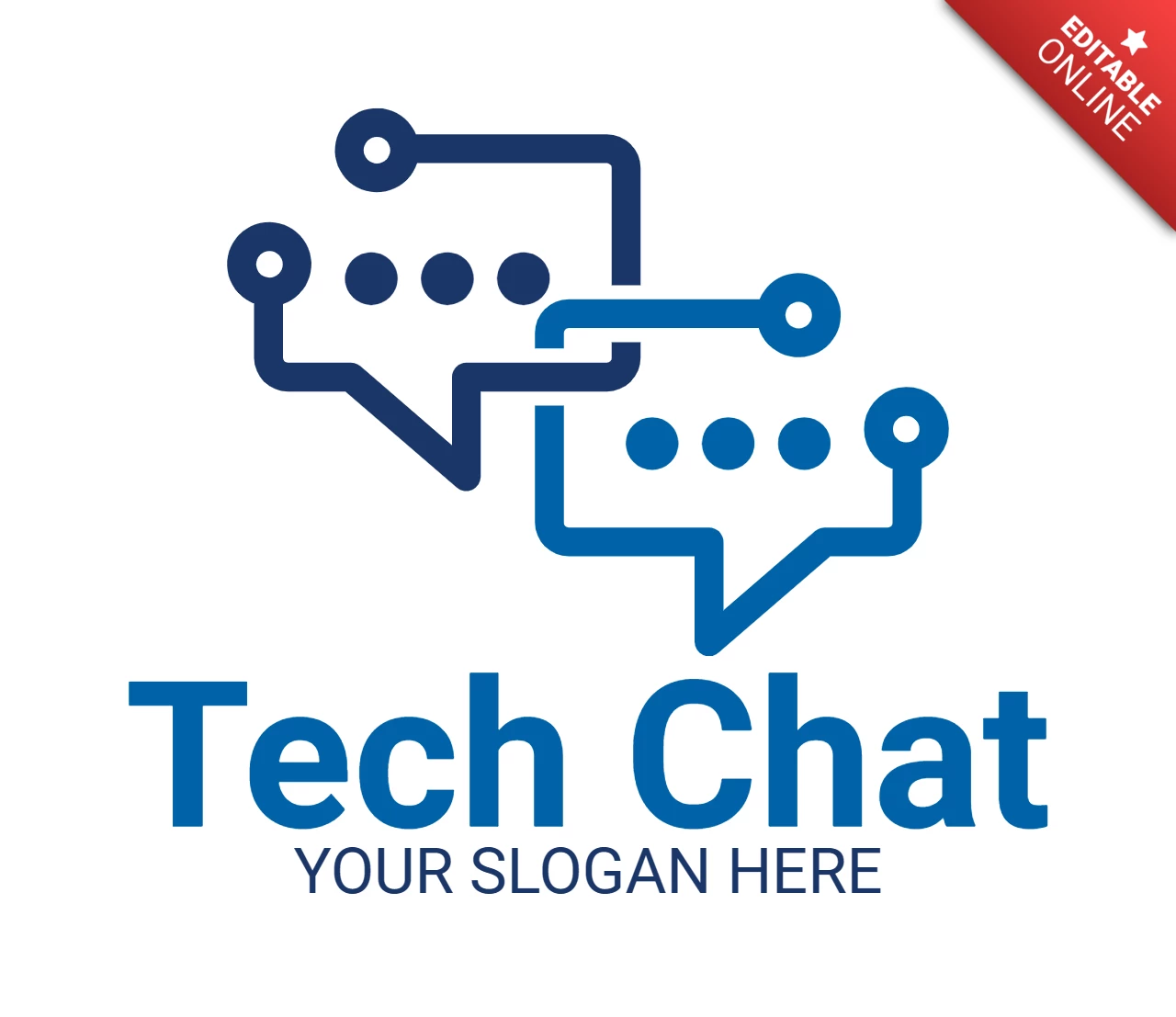 Modèle de logo pour le chat technique