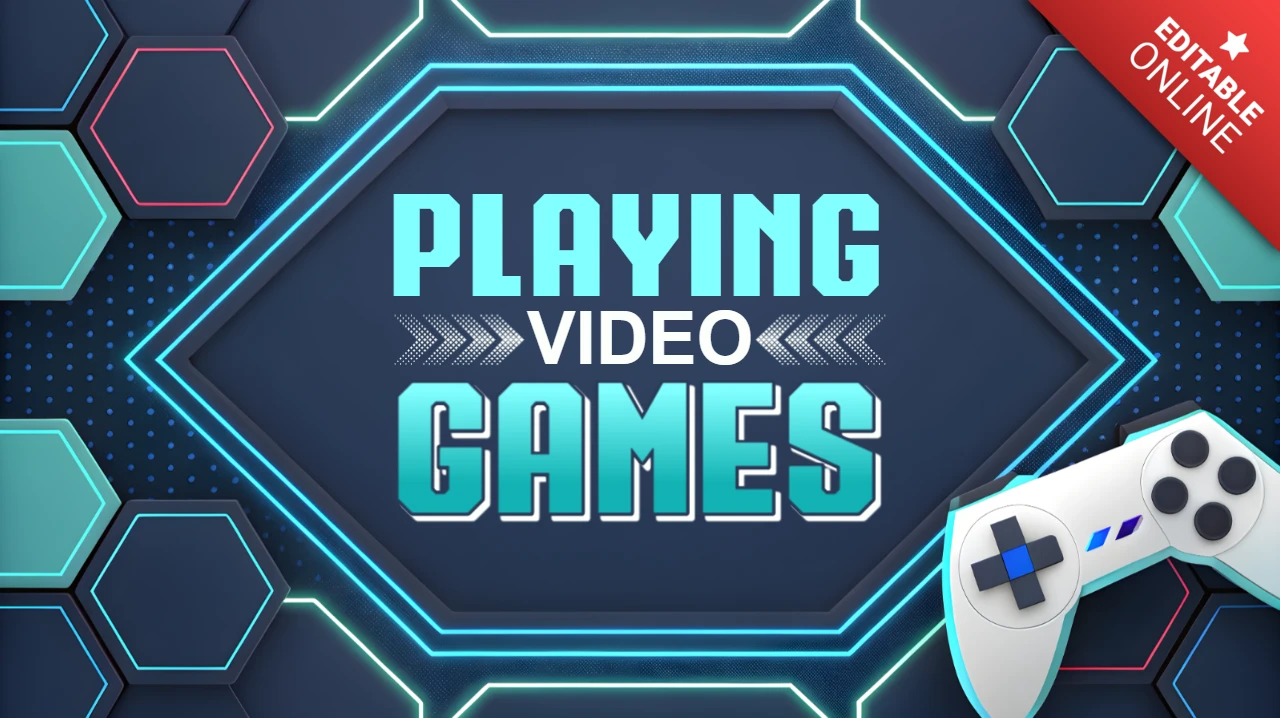 Design eines Videospiel-Controller für Banner-Templates von Gaming-Events