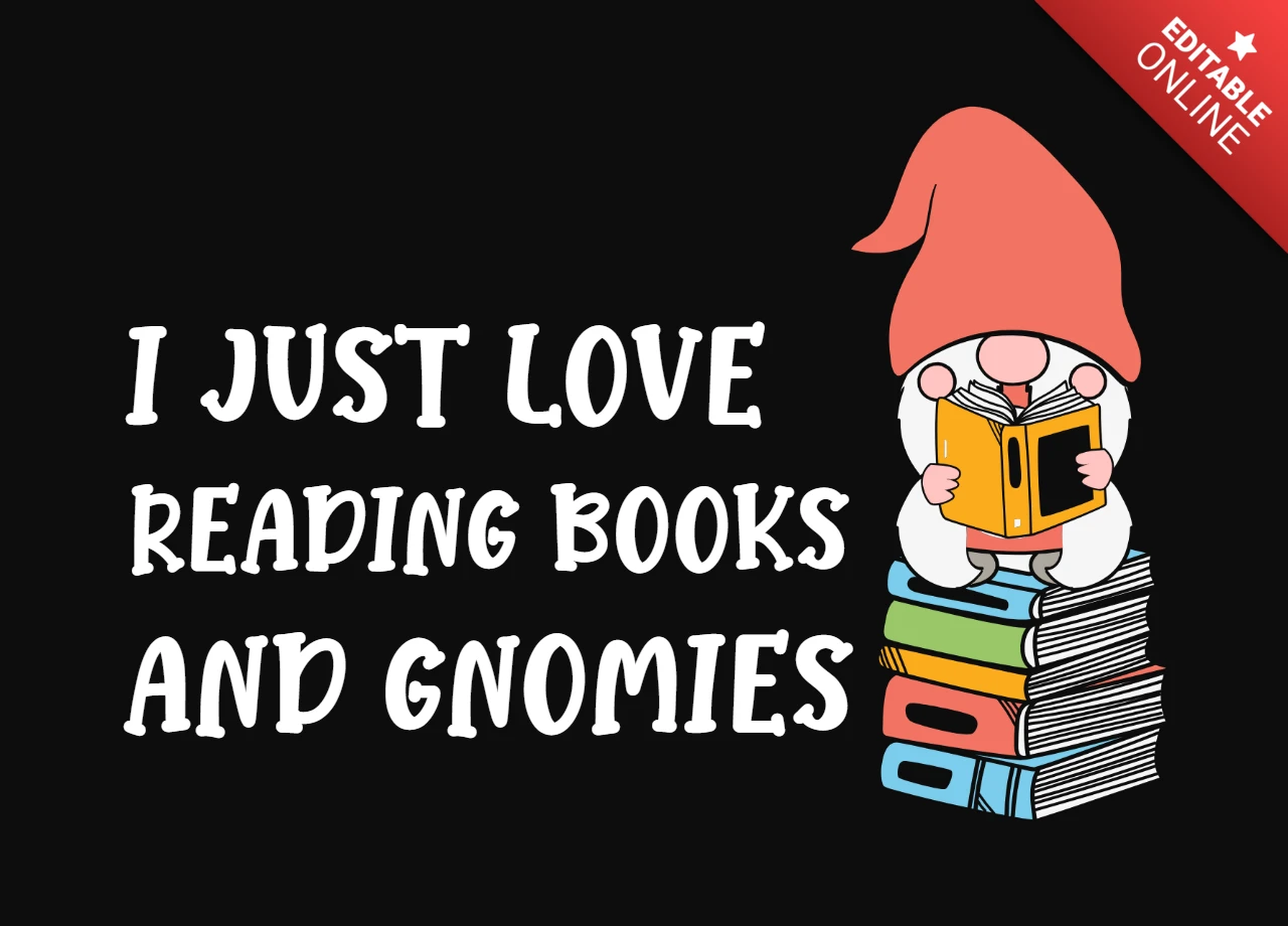 Gnomie Book Lover Reading Club T-Shirt Design