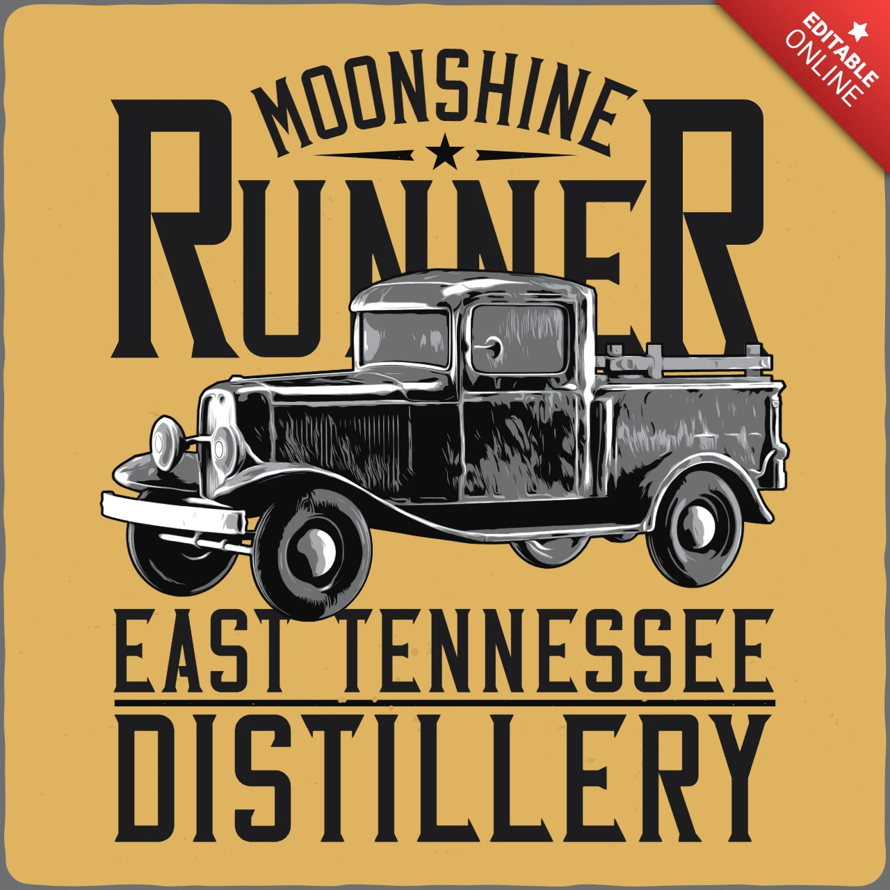 Modèle de t-shirt Moonshine runner prohibition