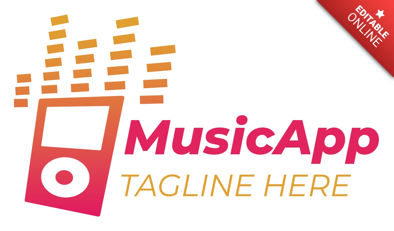 Modèle de logo pour une application musicale