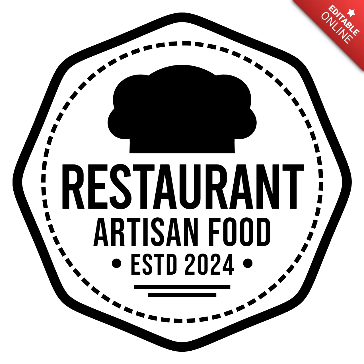 Modèle de logo pour un restaurant artisanal
