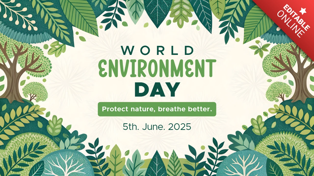 Modèle de célébration de la Journée mondiale de l'environnement inspiré par la forêt