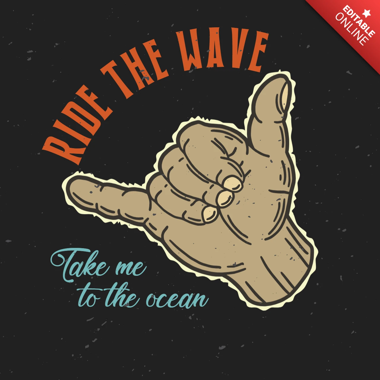 Modelo de design de camiseta com tema de surfe