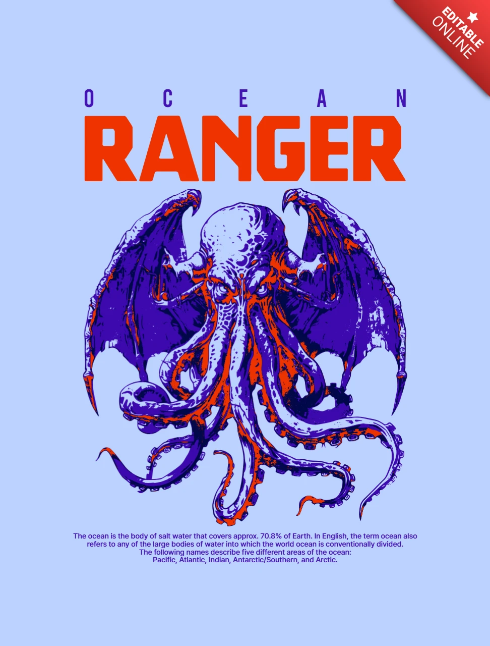 Template de design graphique Ranger de l'océan pour impression sur t-shirt